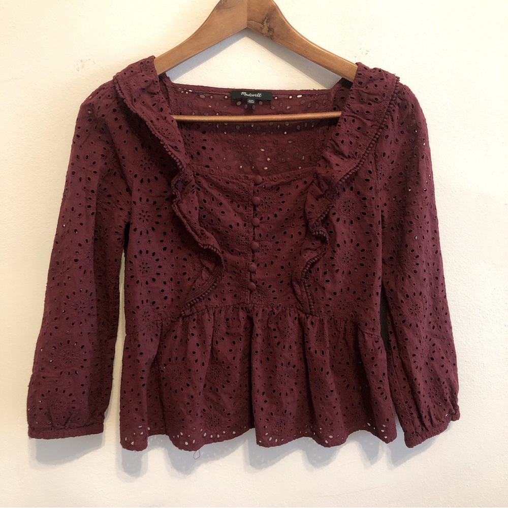 Madewell Ruffled Blouse, XXS